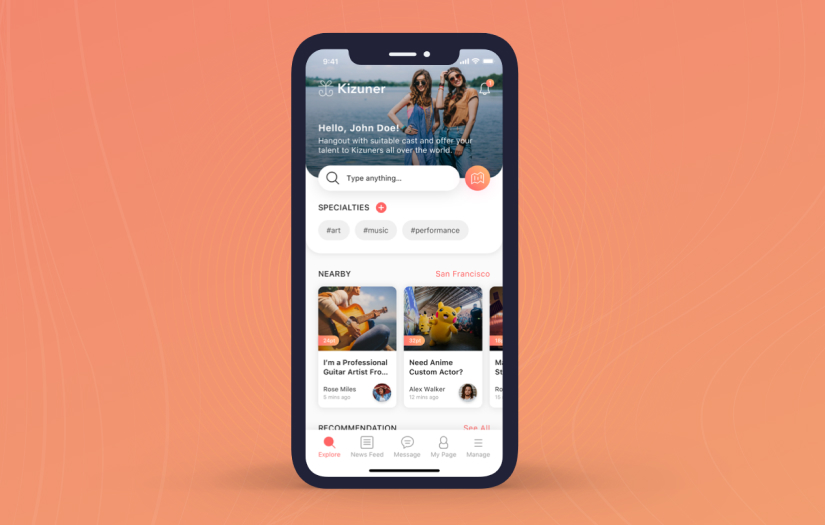 Kizuner - Crypto-integrated Social Network screenshot 1
