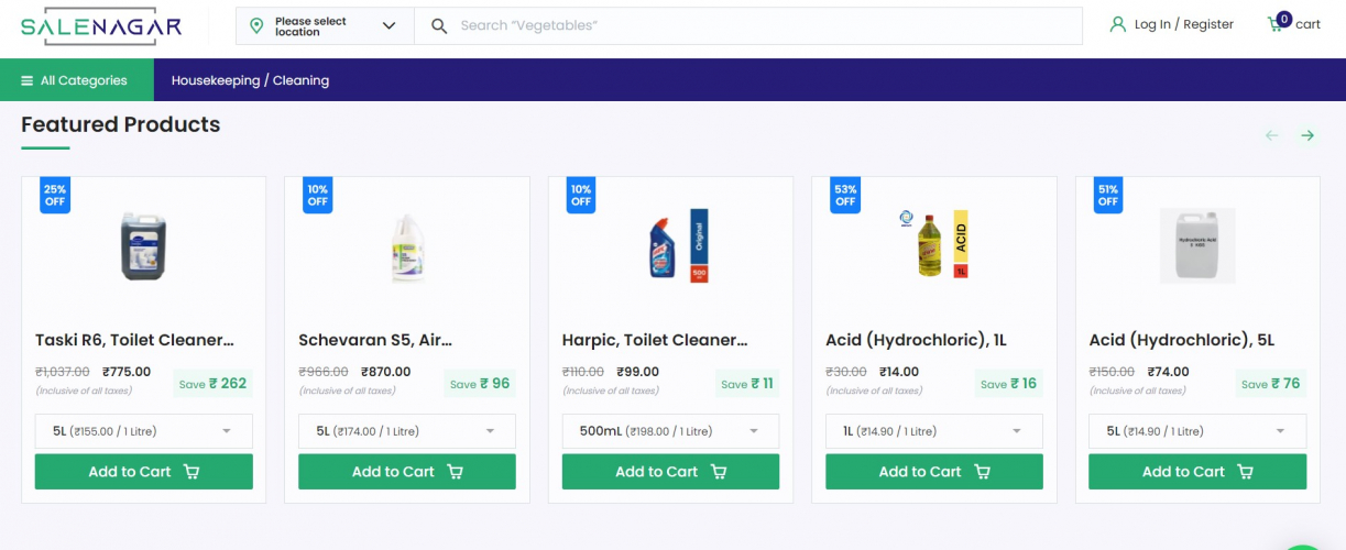 Salenagar Website screenshot 1