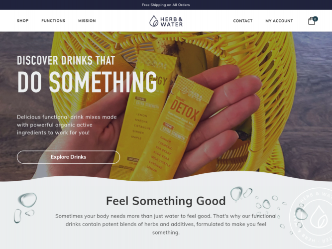 Herb And Water Website screenshot 1