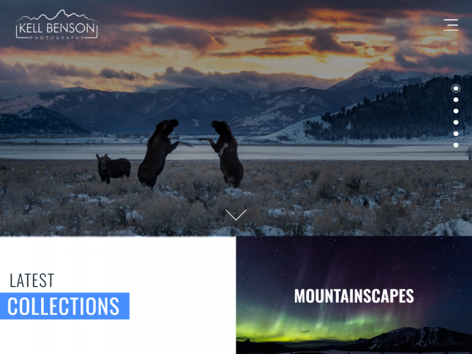 Kellbenson Photography Website screenshot 1
