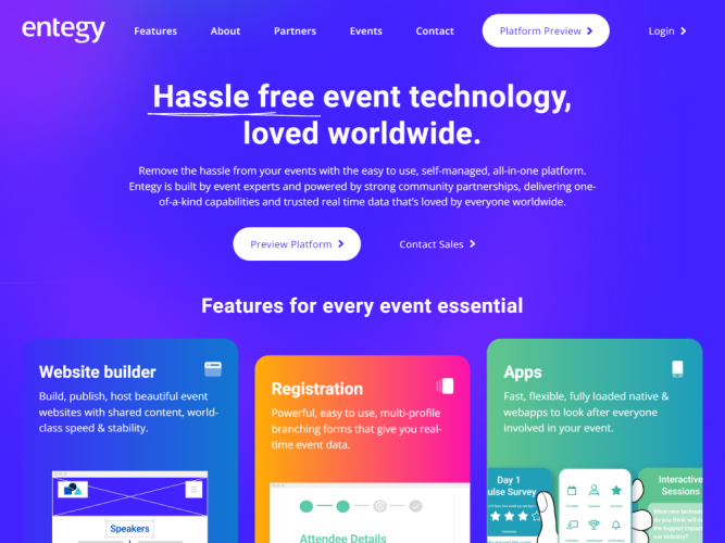 Entegy Website screenshot 1