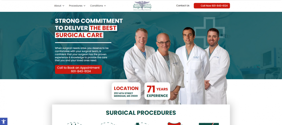 Medical Arts Surgical Group in Meridian, MS screenshot 1