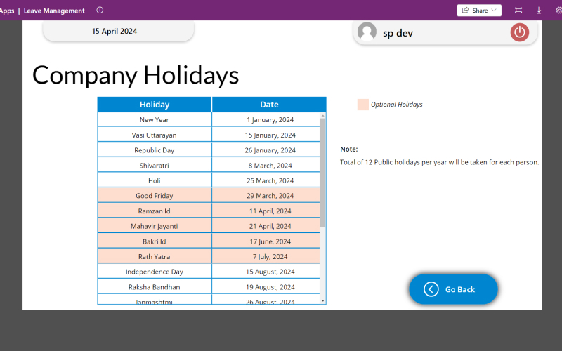 Leave Management Application screenshot 5