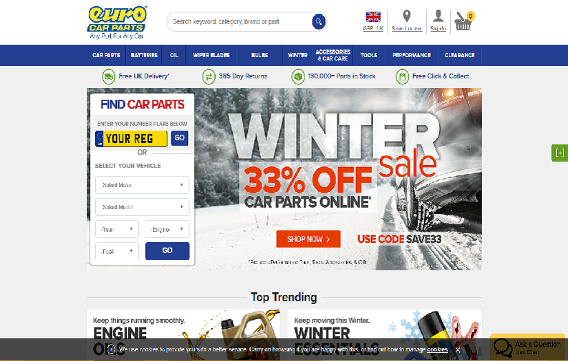 Multi-channel eCommerce Solution for UK's Largest Car Parts Supplier screenshot 1