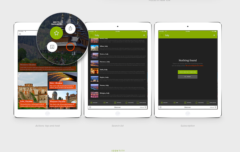 Globetrotter Ipad APP screenshot 2