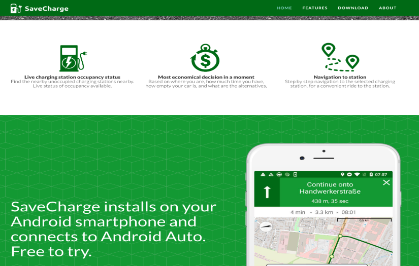 SaveCharge Android Auto application screenshot 2