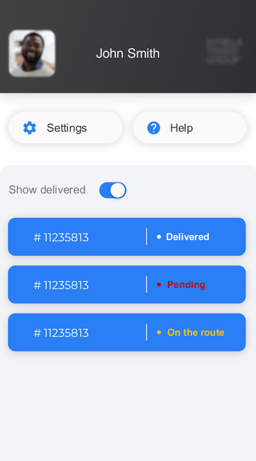PWA for the postal company SPG screenshot 2