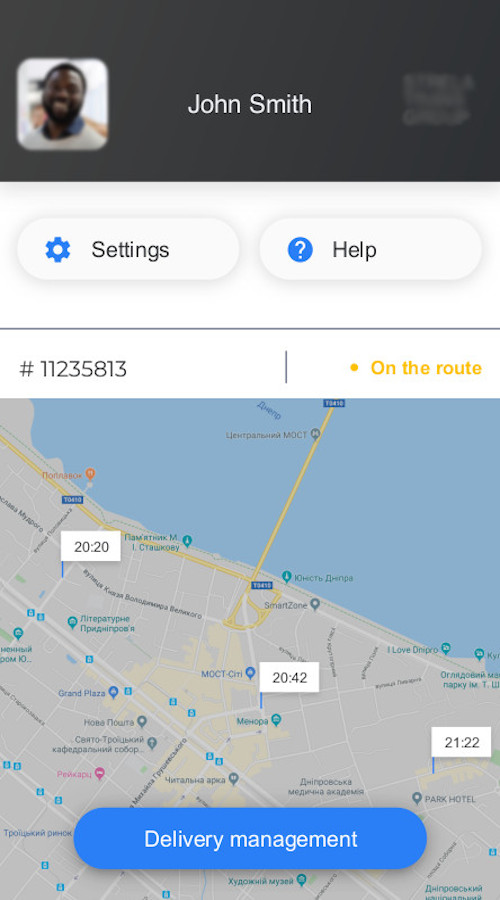 PWA for the postal company SPG screenshot 3