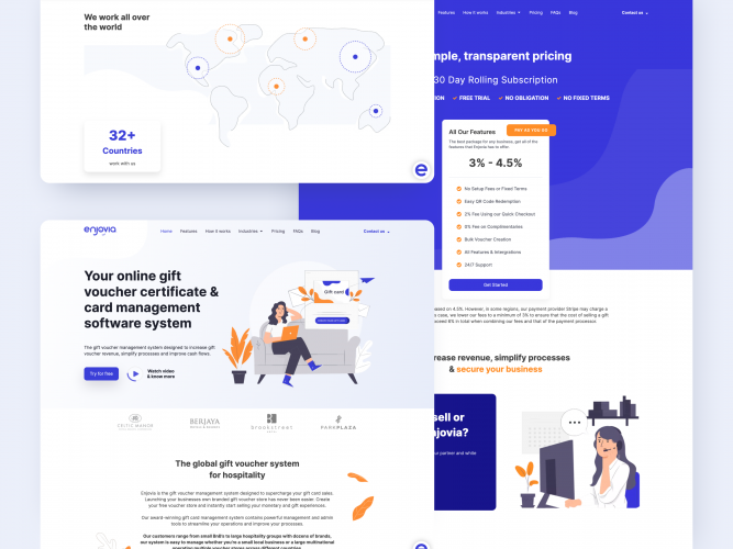 Enjovia - Web Platform for an eCommerce company screenshot 1