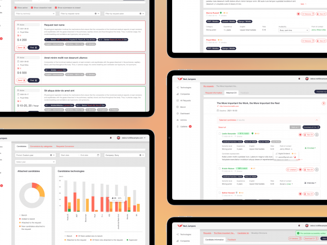 Red Jumpers - Web Application for IT Staffing Agency screenshot 1