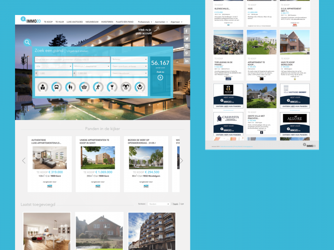Immozo - Real Estate website screenshot 1