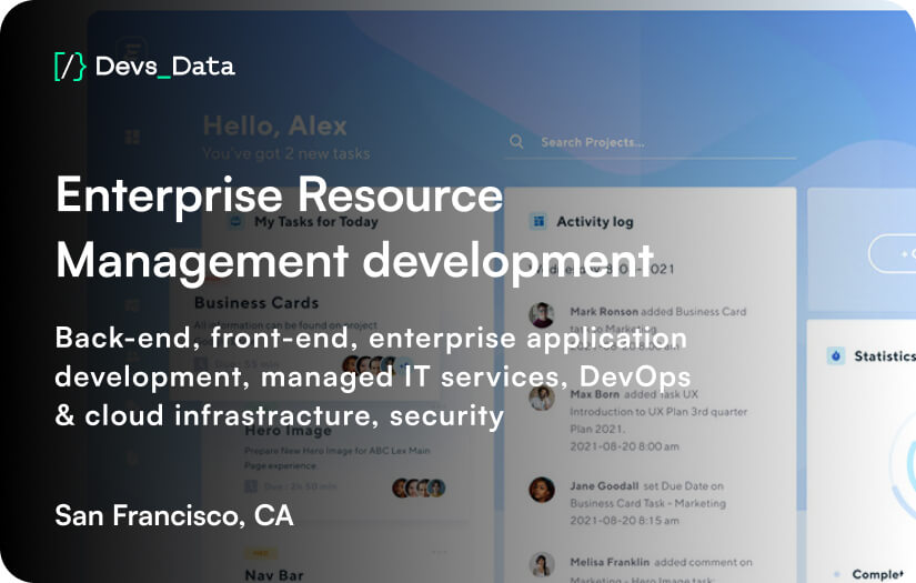 Custom-made ERP & PM system screenshot 1