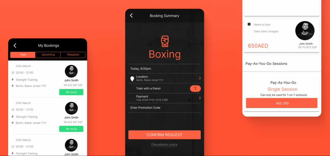 Personal trainer fitness app screenshot 1