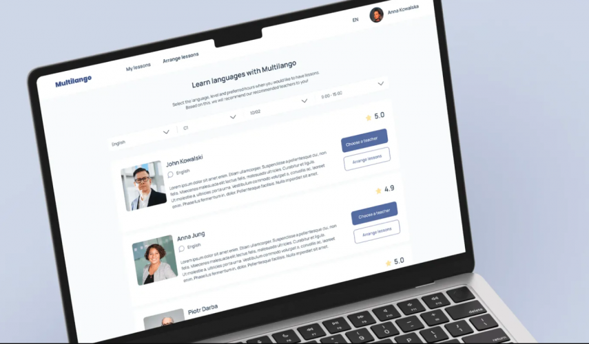 Innovative online language learning platform screenshot 2