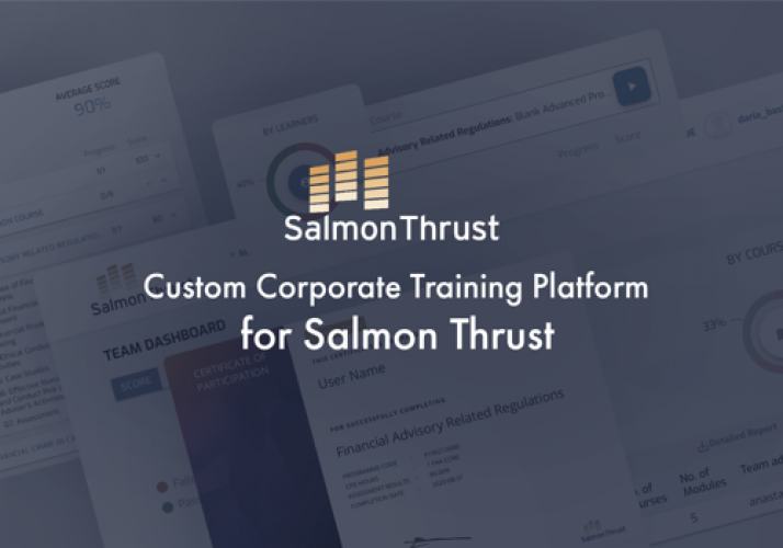 Custom Corporate Training Platform for Salmon Thrust screenshot 1