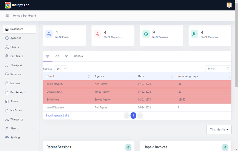 ERP for Therapy Business screenshot 1