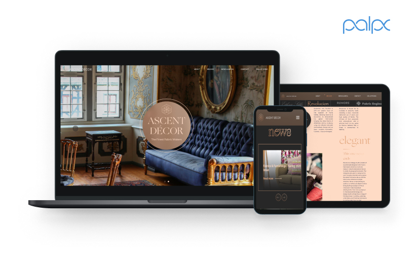 Ascent Decor, Corporate Website Design screenshot 1