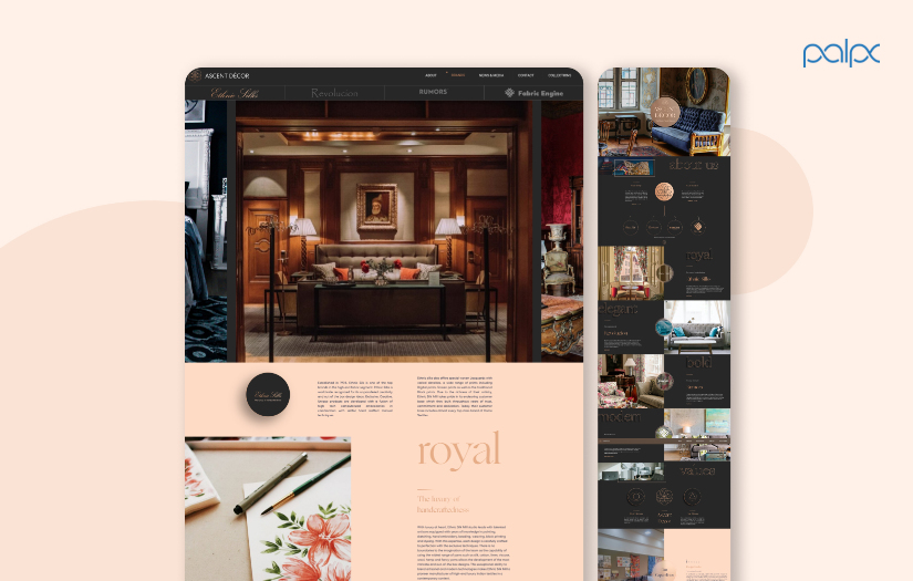 Ascent Decor, Corporate Website Design screenshot 1