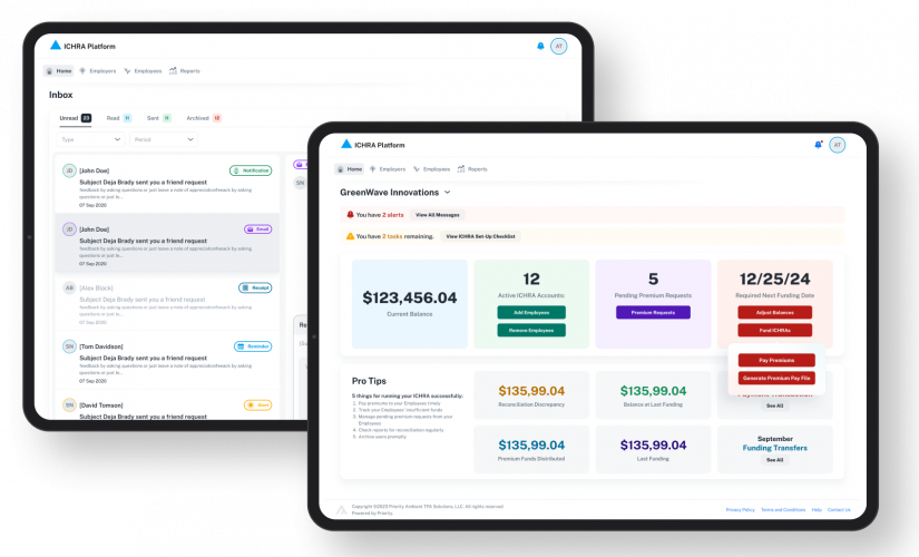 ICHRA Setup and Administration Platform Development screenshot 1