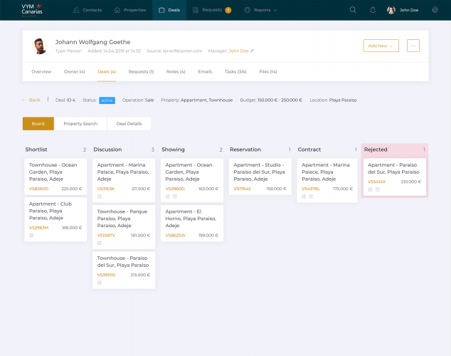 Custom CRM System For A Real Estate Agency screenshot 1