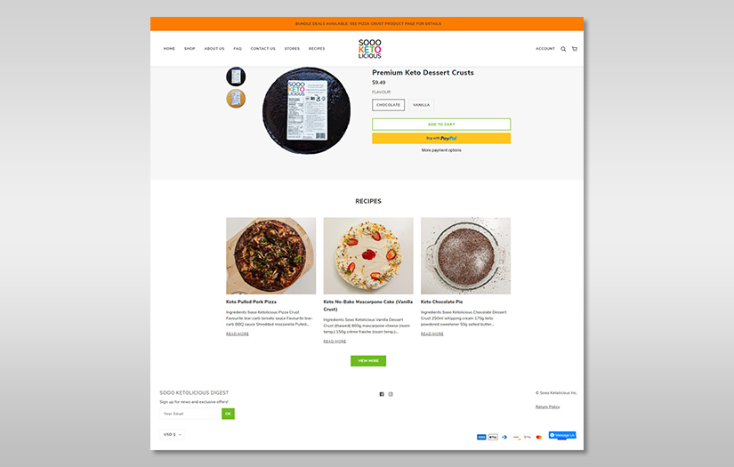 SoooKeto website screenshot 1