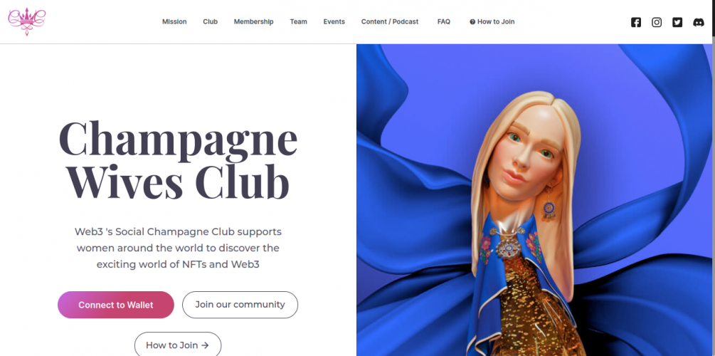 Champagne Wives Club - NFT Marketplace and Launchpad screenshot 2