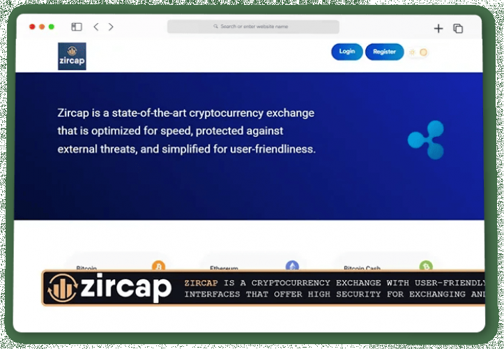 Zircap - Cryptocurrency Exchange screenshot 1