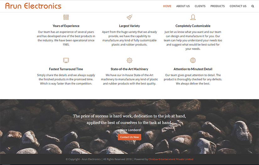 Company Portfolio Website screenshot 2