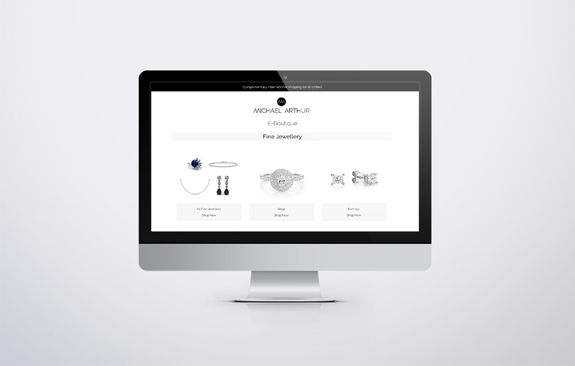 Michael Arthur Diamonds Ecommerce Site screenshot 4