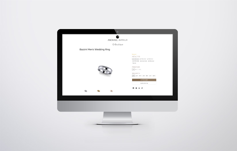 Michael Arthur Diamonds Ecommerce Site screenshot 7