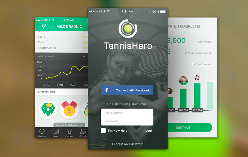 Tournament / Challenge app for tennis players screenshot 1