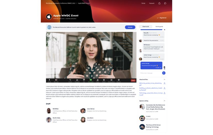 EventSpace - virtual conferencing app screenshot 2
