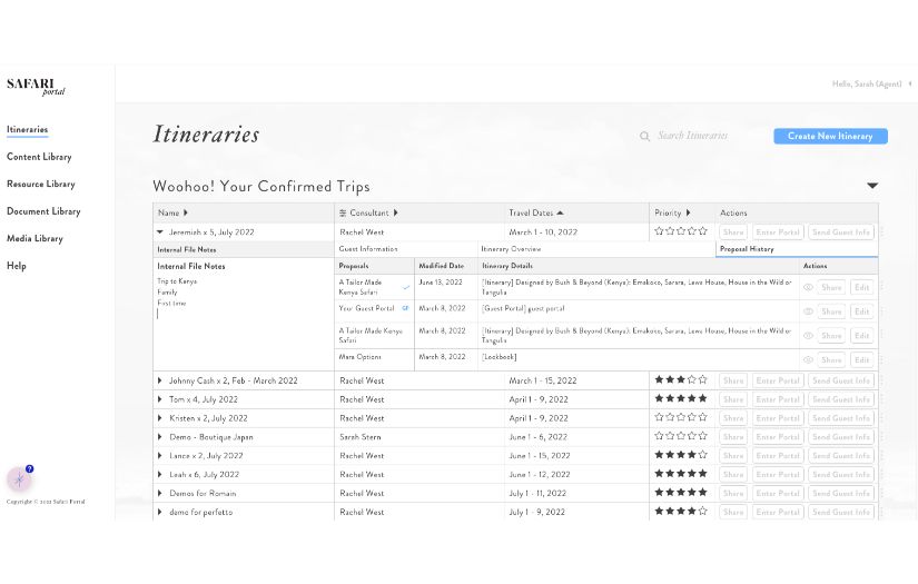 Safari Portal - Itinerary Builder screenshot 1