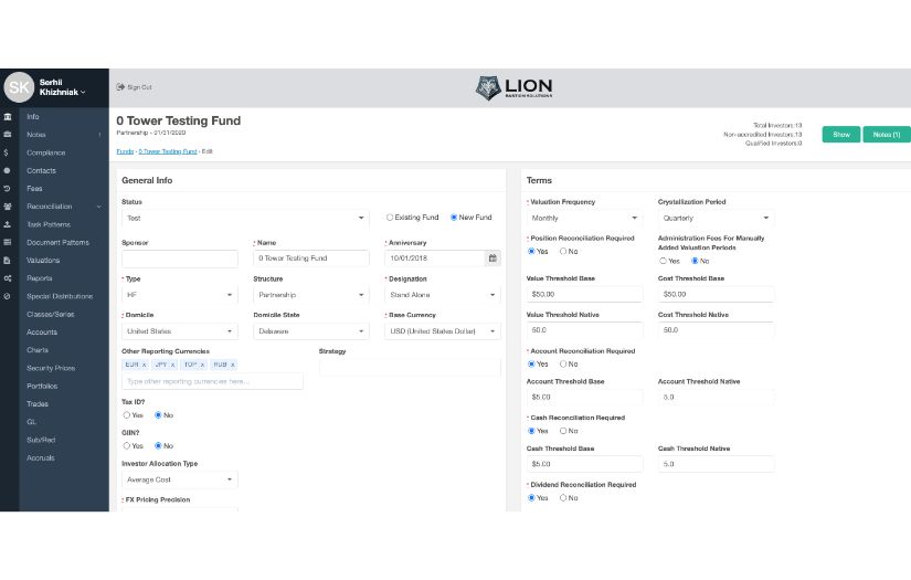 Bastion Solutions - Fund accounting platform screenshot 1