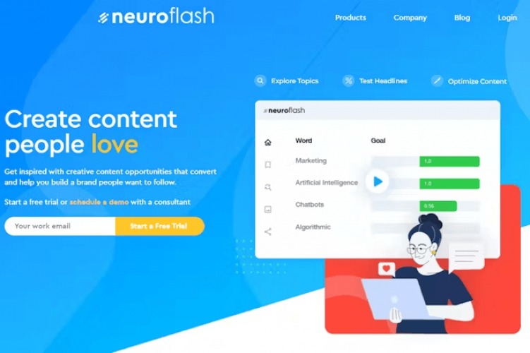NeuroFlash: Marketing Tool Backend Dashboard Development screenshot 1