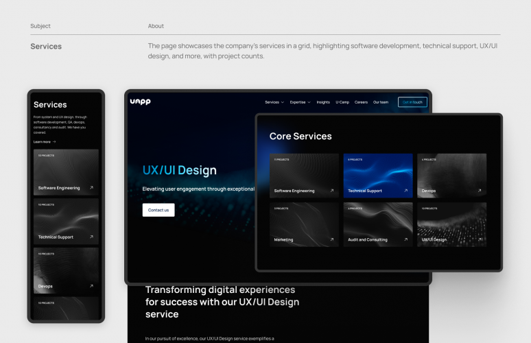 UAPP Corporate Website screenshot 3