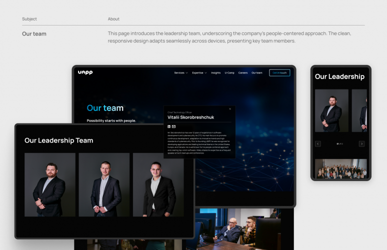 UAPP Corporate Website screenshot 2