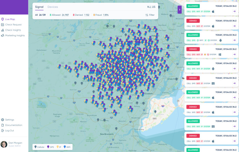 OnSpot: User Geo-Location Verification screenshot 1