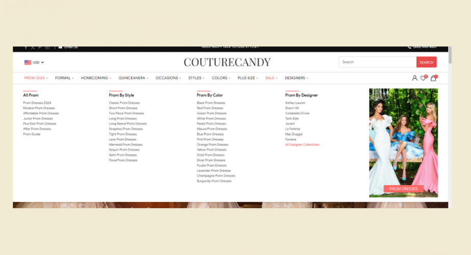 Couture Candy: Conversion rate improvement case study  screenshot 1
