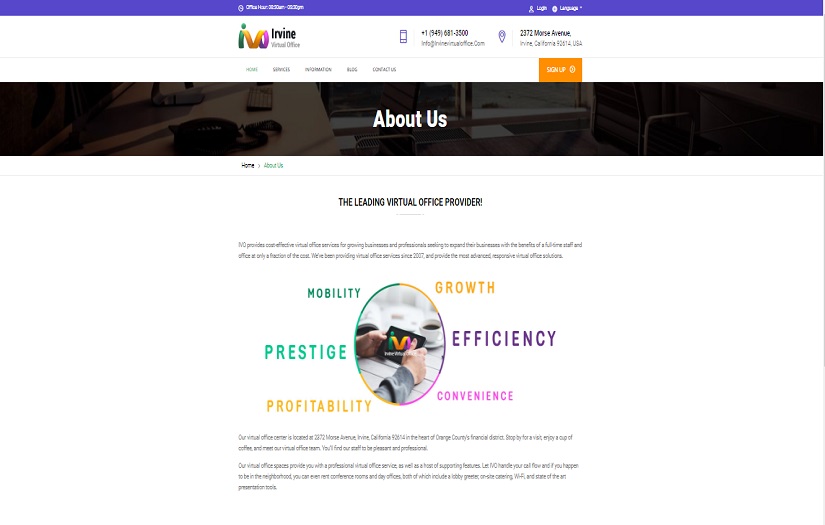 Irvine Virtual Office screenshot 1