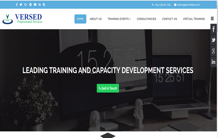 Versed Professional Services LTD website screenshot 1