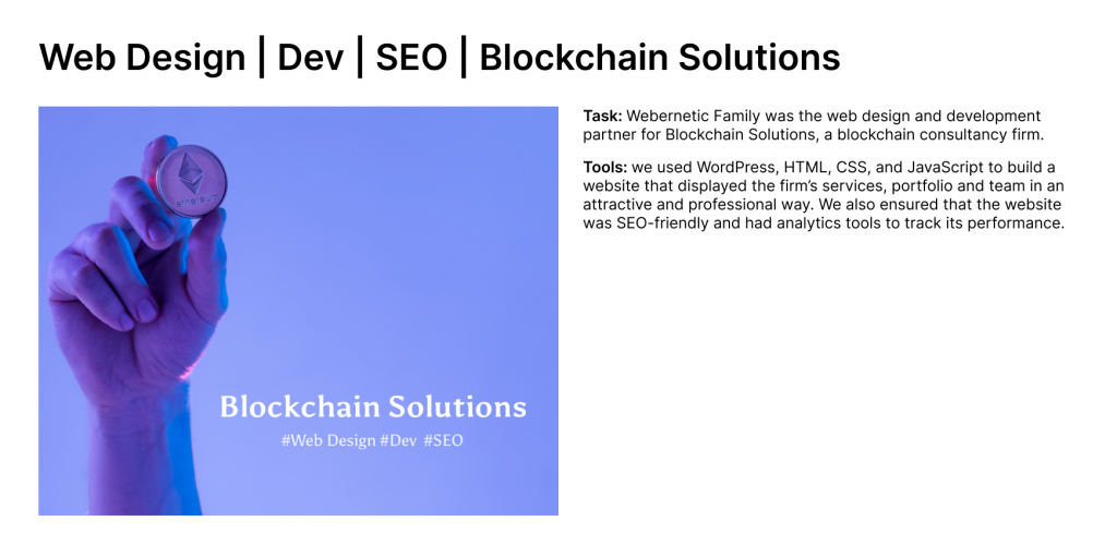 Web Design & Dev | SEO | Blockchain Solutions screenshot 1