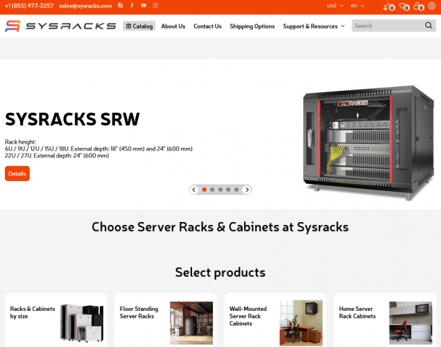 Website Development | Redesign | Sysracks screenshot 1