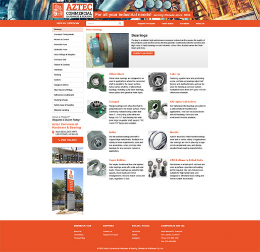 AZTEC COMMERCIAL HARDWARE & BEARING screenshot 2