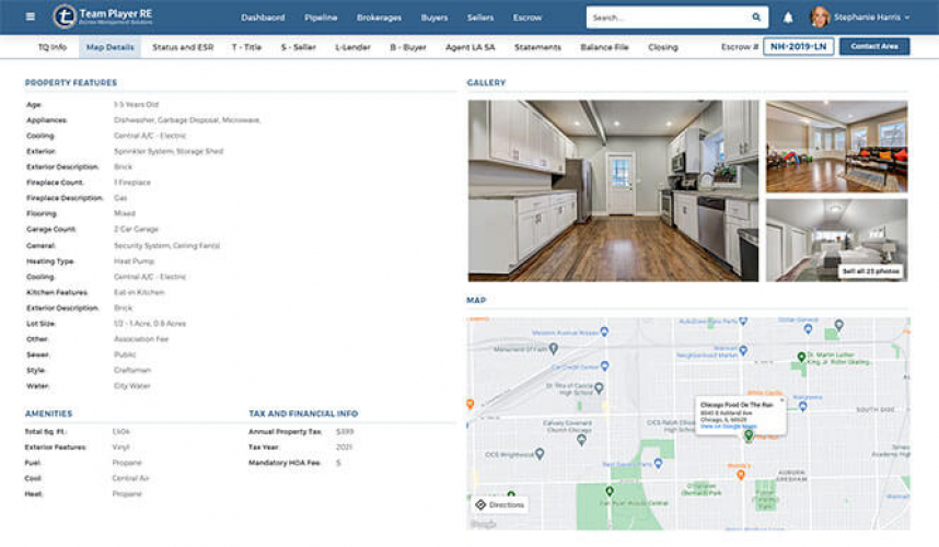Team Player RE Escrow Web Application screenshot 3