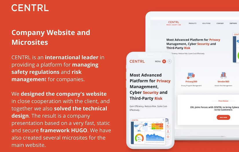 CENTRL - Company Website and Microsites screenshot 1