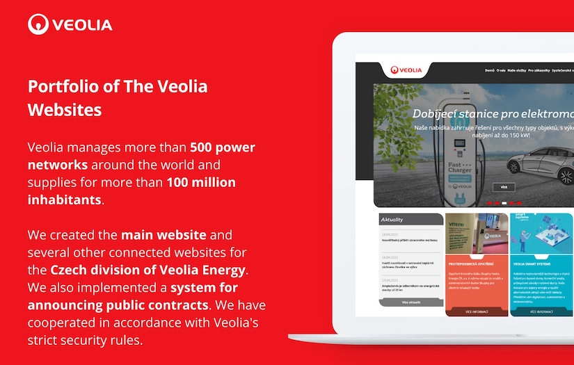 Portfolio of The Veolia Websites screenshot 1