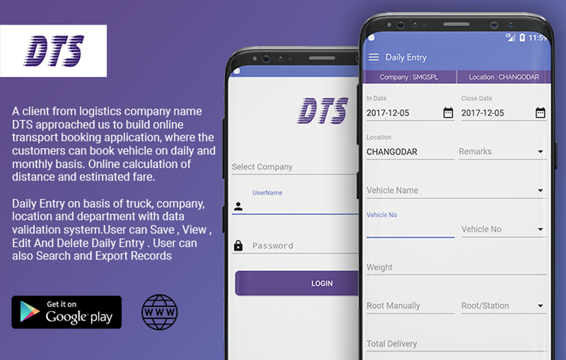 DTS-Online Transport Booking Application screenshot 1
