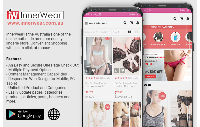 Innerwear.com.au - Lingerie Shopping App screenshot 1