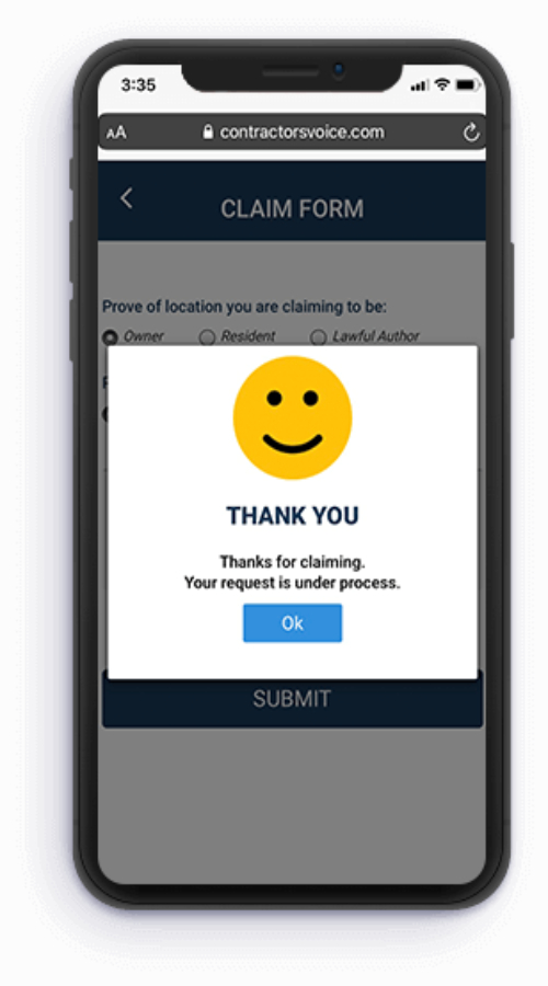 A PWA-based Review Platform For Contractors screenshot 2